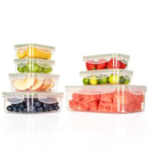 VINATO Set di 7 Contenitori per Alimenti con Coperchi