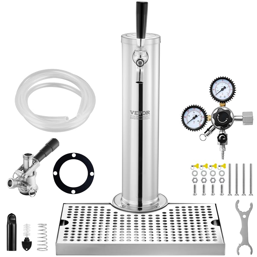 VEVOR Dispenser a Torre per Birra alla Spina Rubinetto Singolo