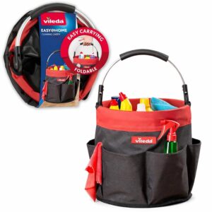 Vileda Borsa Porta Detersivi Pieghevole - 6 Scomparti con Manico