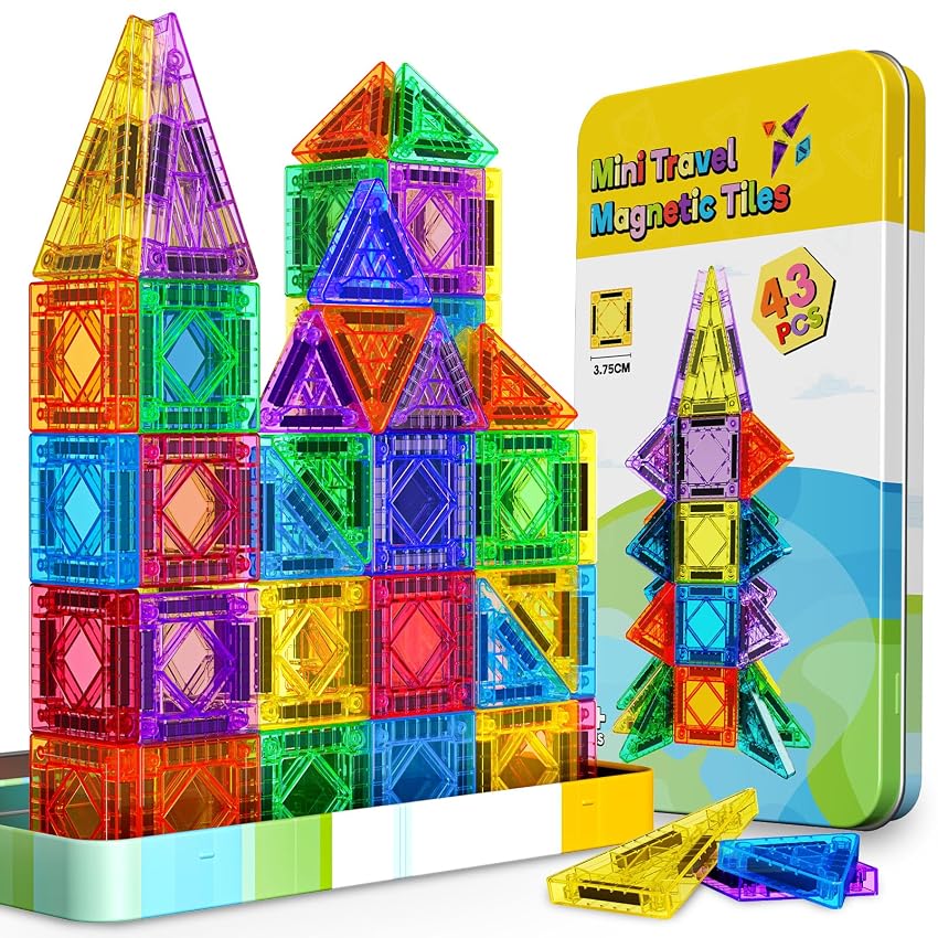 43 Pezzi Costruzioni Magnetiche per Bambini