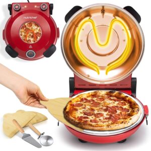NutriChef Forno Pizza Elettrico 30 cm con Termometro e Controllo Temperatura