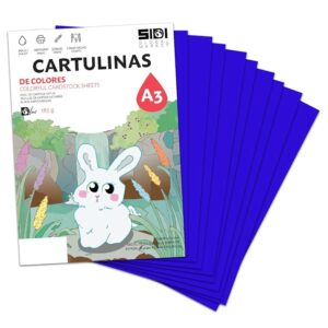 Cartoncino A3 Blu Scuro 185 g Carta cartoncino per lavoretti creativi