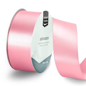 Vaessen Creative Nastro di Raso Rosa Chiaro - 20 m x 38 mm - Doppia Faccia