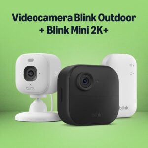 Videocamera Blink Outdoor 4 + Videocamera Mini 2K+ Blink (Bianco)