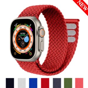 Anello singolo intrecciato per Apple watch Ultra band 49mm 45mm 44mm 40 41 42 46mm