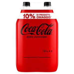 Coca-Cola Zero Zuccheri Zero Calorie - 4 Bottiglie da 1