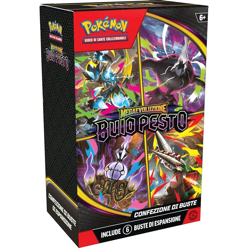 Pokémon: confezione di buste dell’espansione Megaevoluzione - Buio Pesto del GCC Pokémon