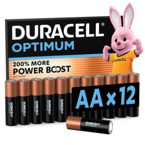 DURACELL AA Batterie Alcaline Optimum (Confezione da 12)