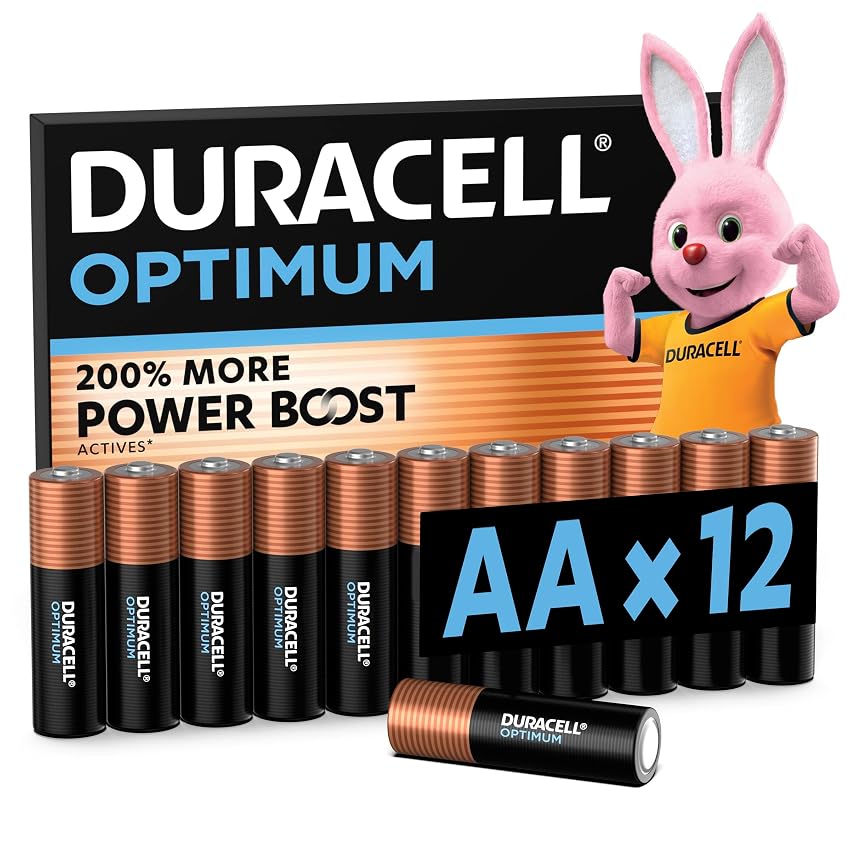 DURACELL AA Batterie Alcaline Optimum (Confezione da 12)