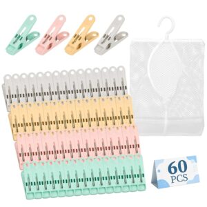 Alyvisun 60 Mollette da Bucato con Sacchetto e Molle Resistenti