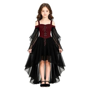 Vestito Halloween Bambina Costume Strega Da Costumi Bambine Bambino 3 Anni Abito 5