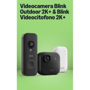 Videocamera esterna 2K+ Blink con Videocitofono 2K+ a pile Blink (ultimo modello)