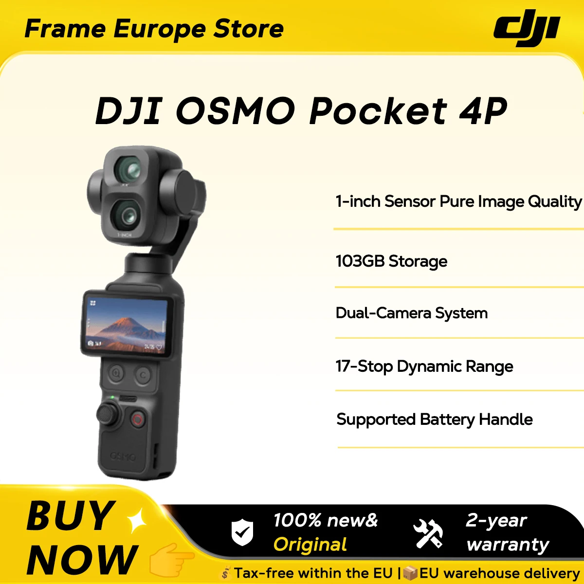 【LOCAL+】DJI Osmo Pocket 4P Gimbal a Doppia Fotocamera