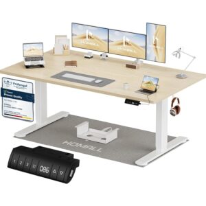Homall Scrivania Regolabile in Altezza 160x80 cm con Porta USB