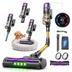 Ultenic Aspirapolvere Senza Fili 55kPa/60Min con Tubo Pieghevole