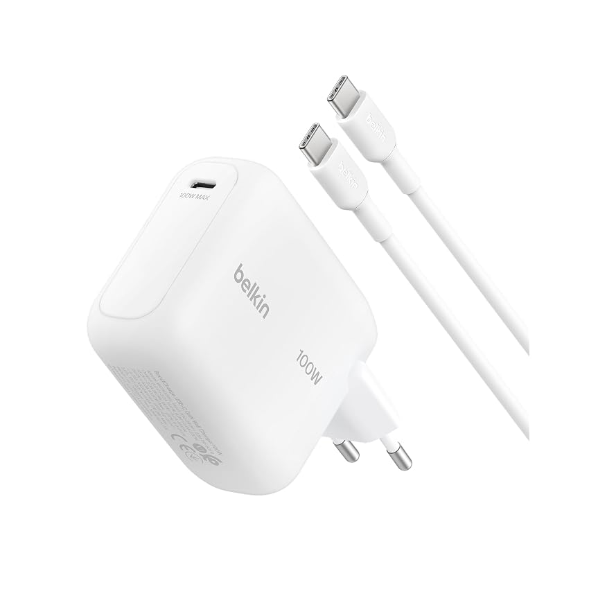 BOOSTCHARGE 100W USB-C GAN CHAR - WHITE / W/ 1.5M USB-C CABLE