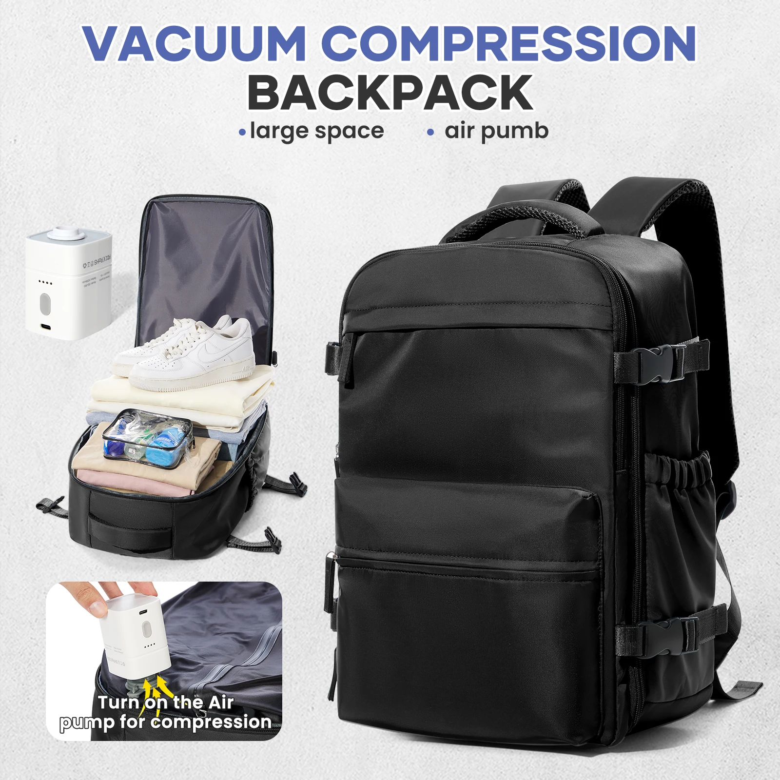 Zaino sottovuoto Borsa da viaggio per uomo Zaino di grande capacità Zaino per laptop