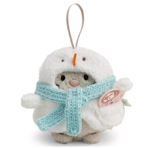 NICI Set Peluche Gatta Angy 8 cm con Tazza e Costume Pupazzo di Neve in Scatola Regalo 8