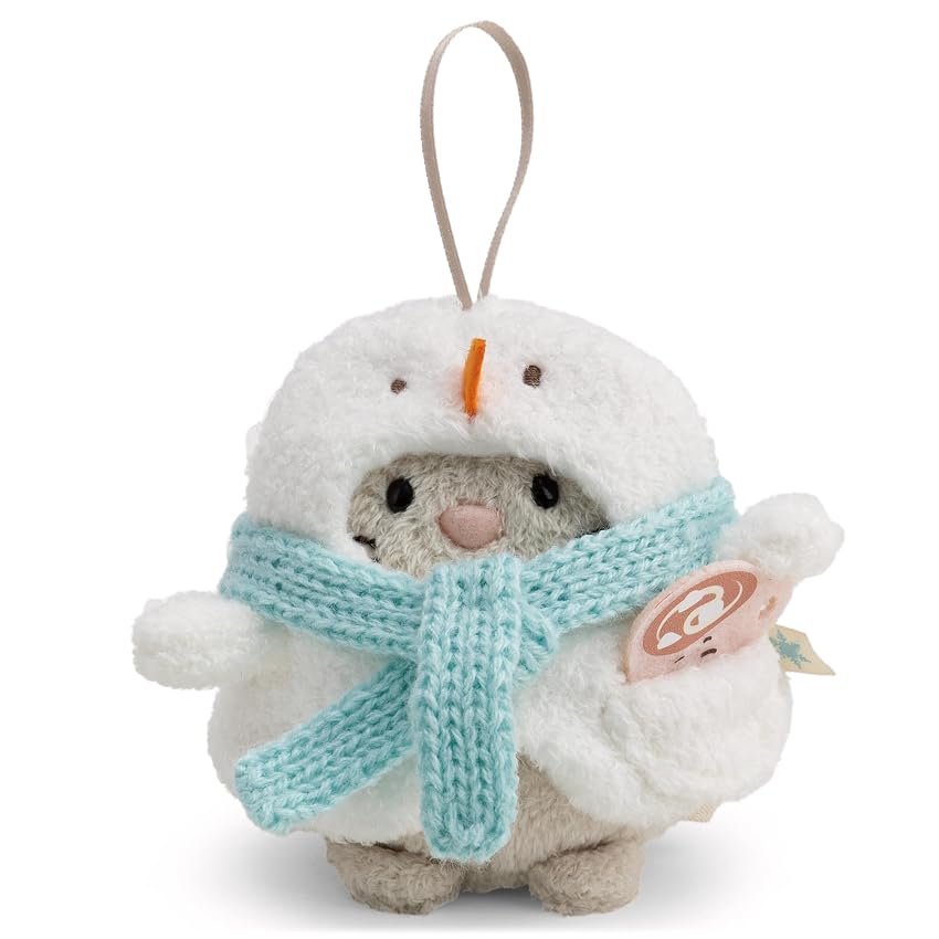 NICI Set Peluche Gatta Angy 8 cm con Tazza e Costume Pupazzo di Neve in Scatola Regalo 8