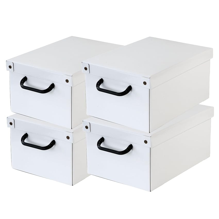 Lavatelli Set 4 Scatole in Cartone Bianco Piccola 25x35x17