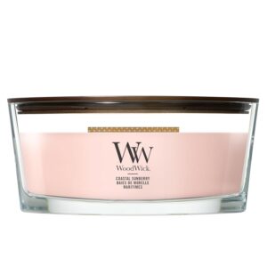 WoodWick Candela profumata | Candela Ellipse | Coastal Sunberry | Regali perfetti per donne
