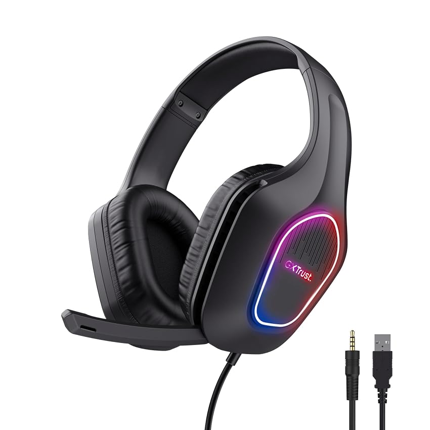 GXTrust Rayne Cuffie Gaming Leggere Illuminazione LED Alimentata via USB