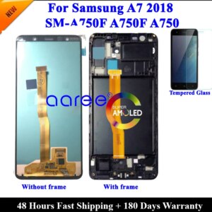 LCD AMOMLED per Samsung A7 2018 A750 LCD A750 lcd per Samsung A750F A7 2018 schermo