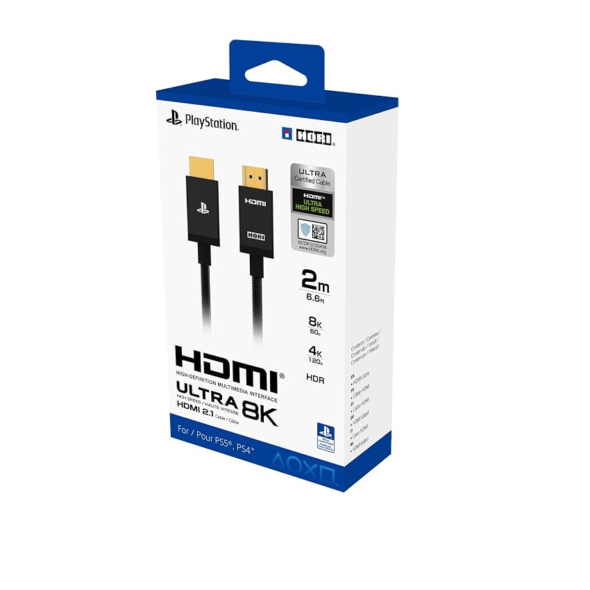 HORI Cavo HDMI 2.1 8K ad altissima velocità per Playstation® 5