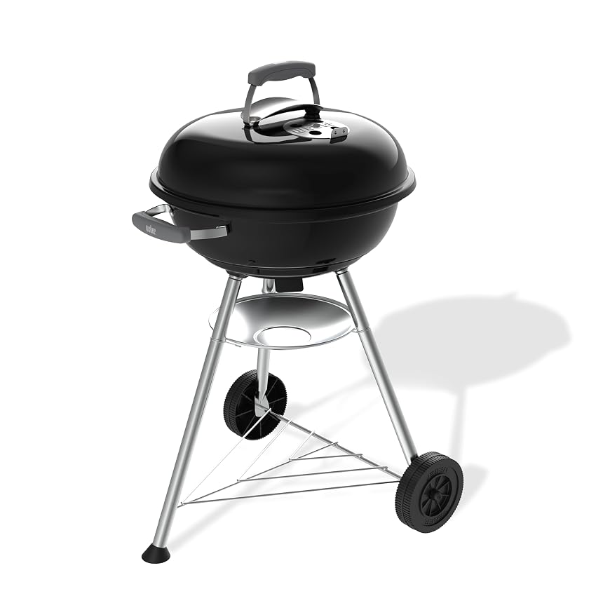 Weber Barbecue a carbone Compact Kettle 47 cm con supporto e ruote/BBQ classico