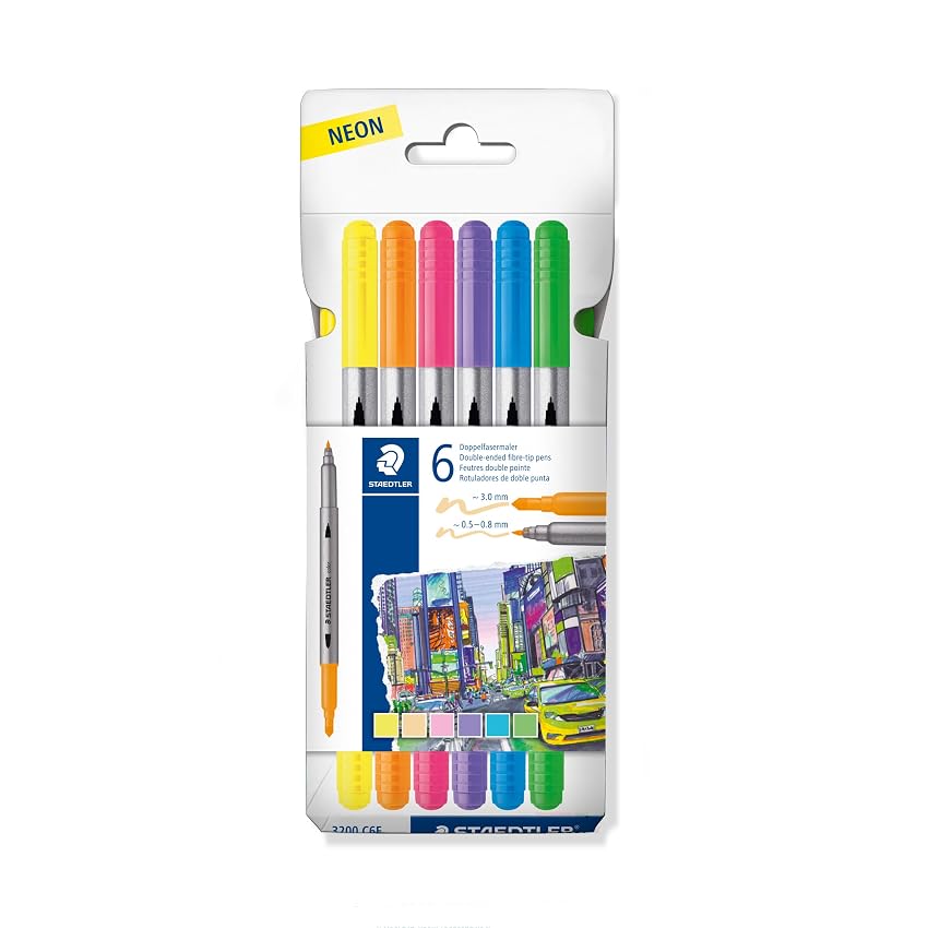 Staedtler 3200 pennarelli a doppia fibra Neon