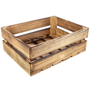 Creative Deco Cassetta in Legno Fiammato