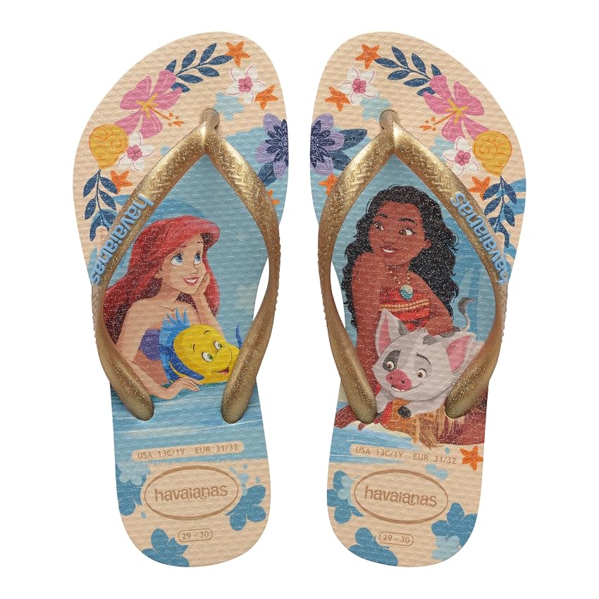 Havaianas Kids Slim Princess Bambine e ragazze FlipFlop Beige/Beige 29 EU