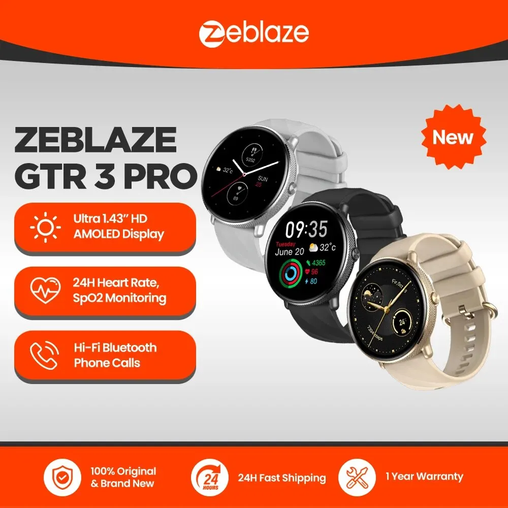 Zeblaze GTR 3 Pro chiamata vocale Smart Watch AMOLED Display Smartwatch Fitness in
