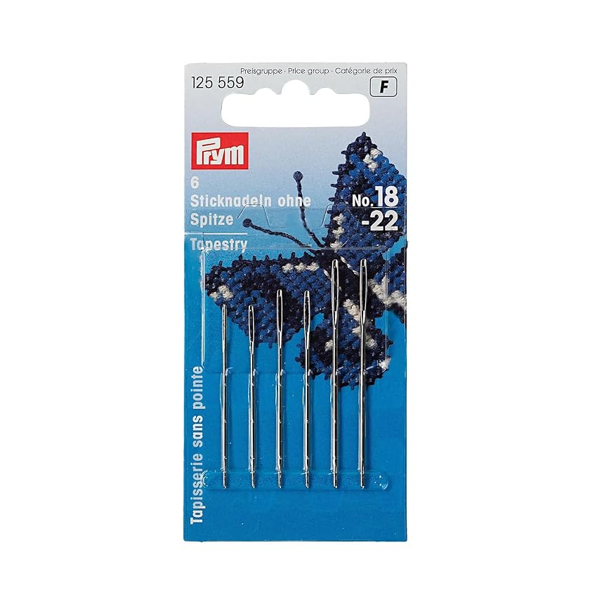 Prym N 18-22 Aghi Da Ricamo Senza Punta 6 Pezzi