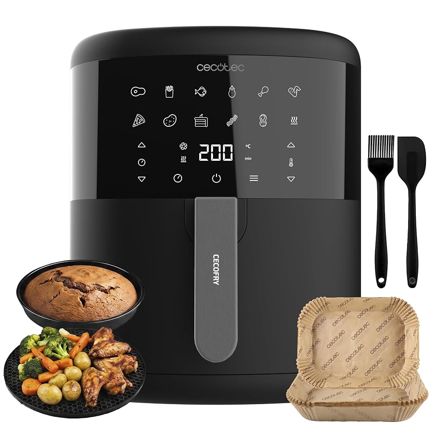 Cecotec Friggitrice ad Aria senza Olio da 6 L Cecofry Bombastik 6000 Full Hot. 1700 W