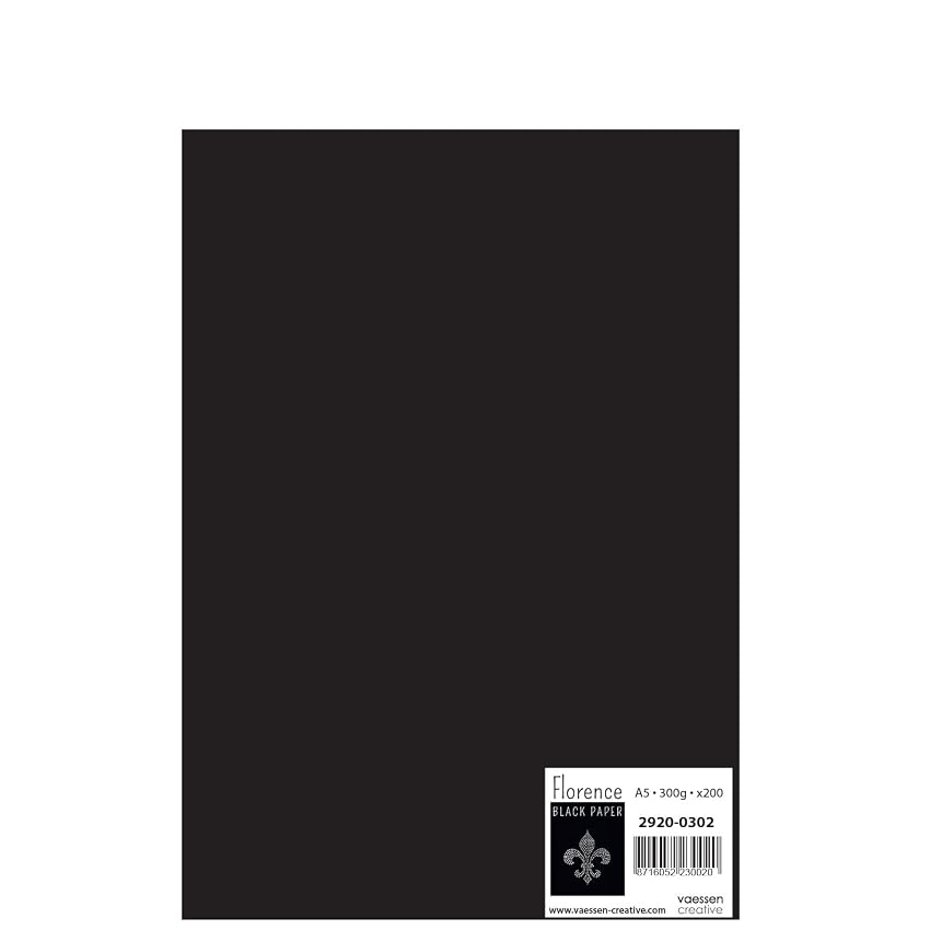 Florence Cartoncino A5 - Nero - 200 pz