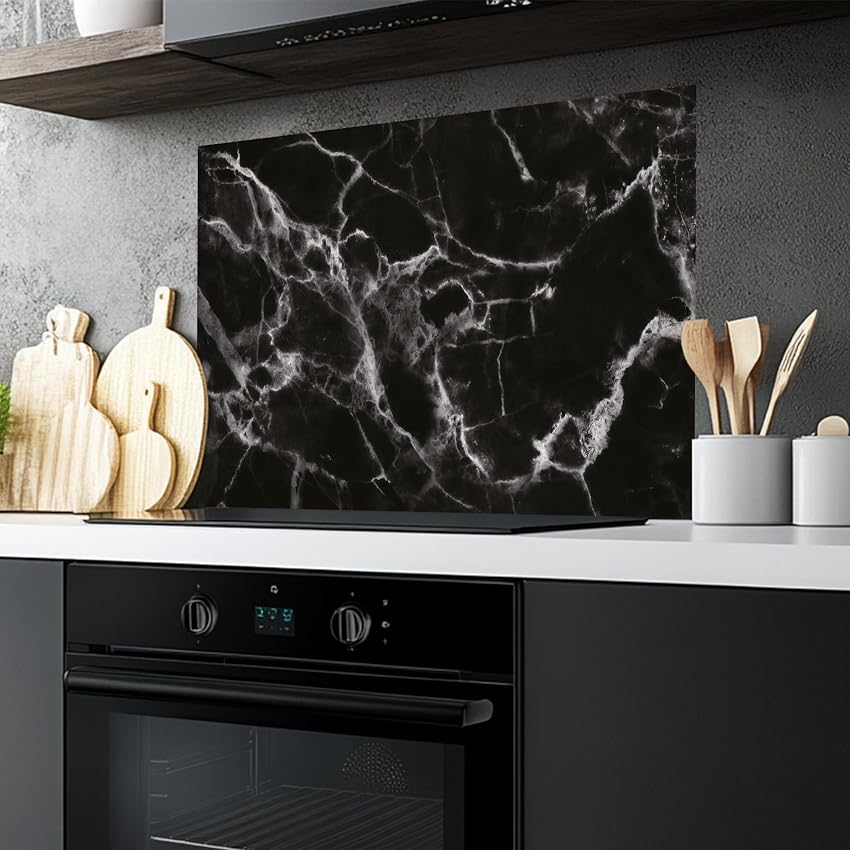 CREARREDA Pannello Paraschizzi Cucina in Alluminio 84x60cm facile da applicare Made