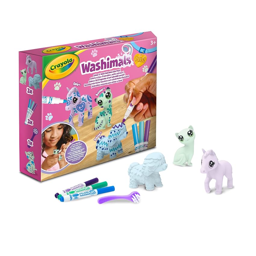 CRAYOLA Washimals Pastel Pets - Set Ricarica con 3 Cuccioli