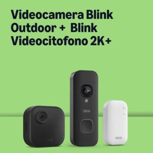 Blink Outdoor 4 con Blink Videocitofono 2K+ a pile (ultimo modello)