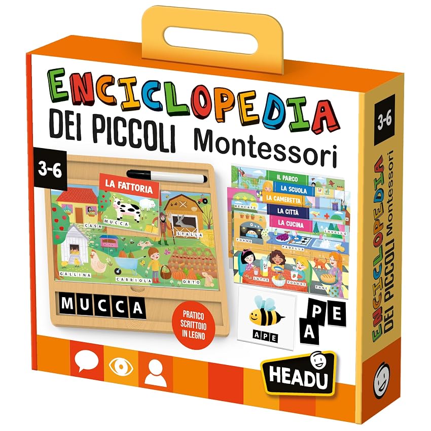Headu Enciclopedia Dei Piccoli Montessori Scrivere Leggere E Conoscere Le Parole It57250
