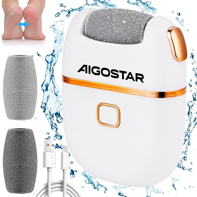 RIMUOVI CALLI PROFESSIONALE RICARICABILE ESFOLIANTE PEDICURE ORO BIANCO AIGOSTAR