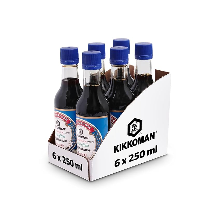 Kikkoman Salsa di Soia Senza Glutine 6x250 ml