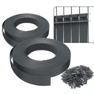 VOUNOT® Strisce di Protezione in PVC per Recinzioni da Giardino e Recinzioni a Doppia Asta 150m x 4.7cm