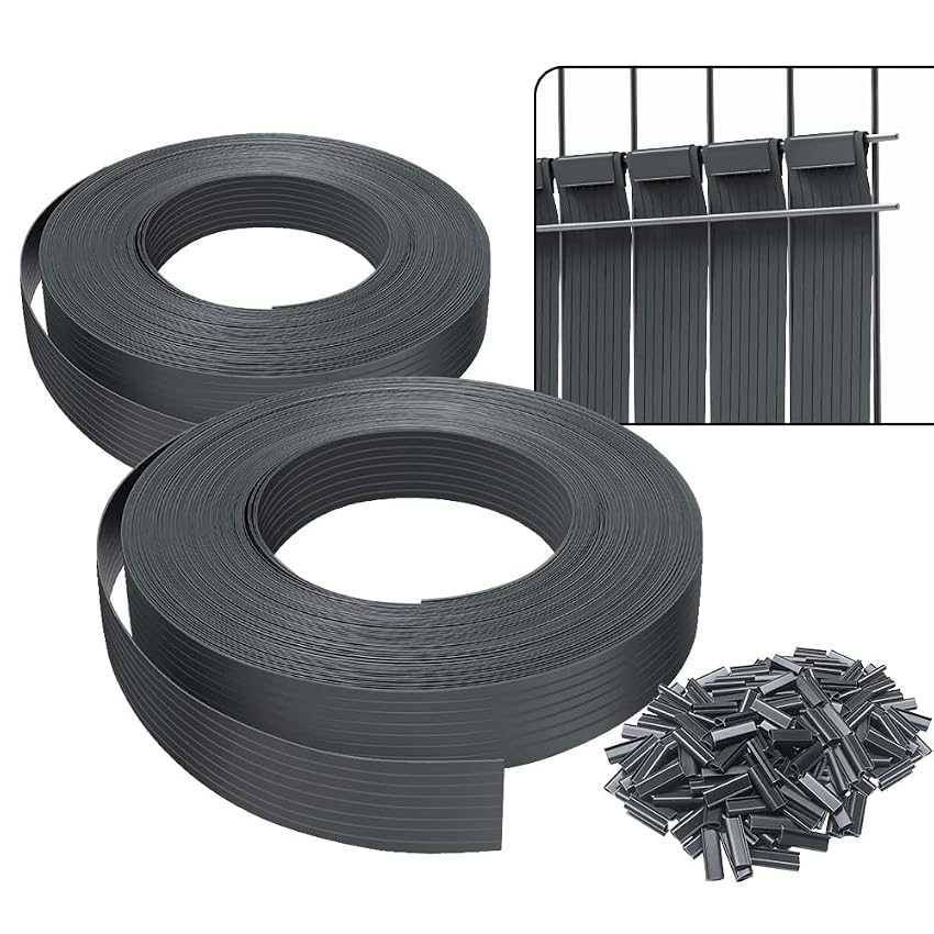 VOUNOT® Strisce di Protezione in PVC per Recinzioni da Giardino e Recinzioni a Doppia Asta 150m x 4.7cm