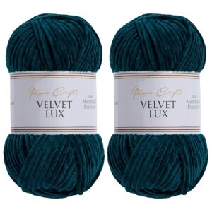 Utopia Crafts Velvet Lux Chenille Super Soft Chunky Yarn for Knitting and Crochet