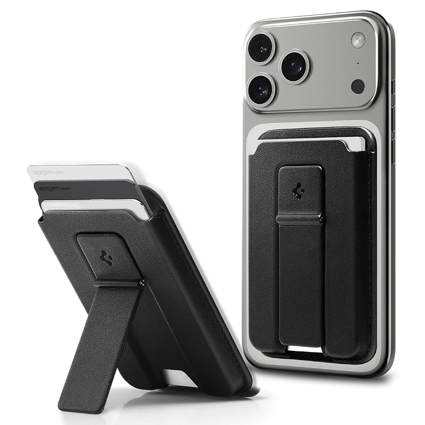 Spigen Smart Fold 2 MagFit Portafoglio MagSafe Wallet Magnetico Portacarte con Cavalletto
