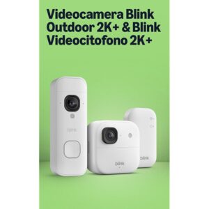 Videocamera esterna 2K+ Blink con Videocitofono 2K+ a pile Blink (ultimo modello)