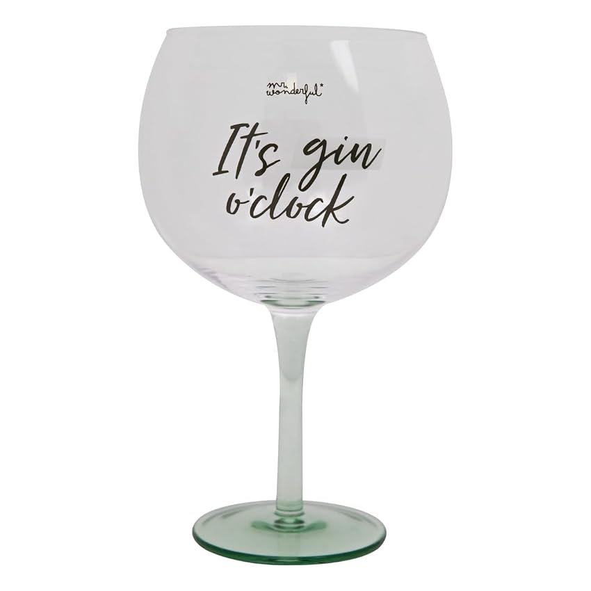 Mr. Wonderful - Bicchiere ballon - It’s gin o’clock - Bicchiere ballon con messaggio