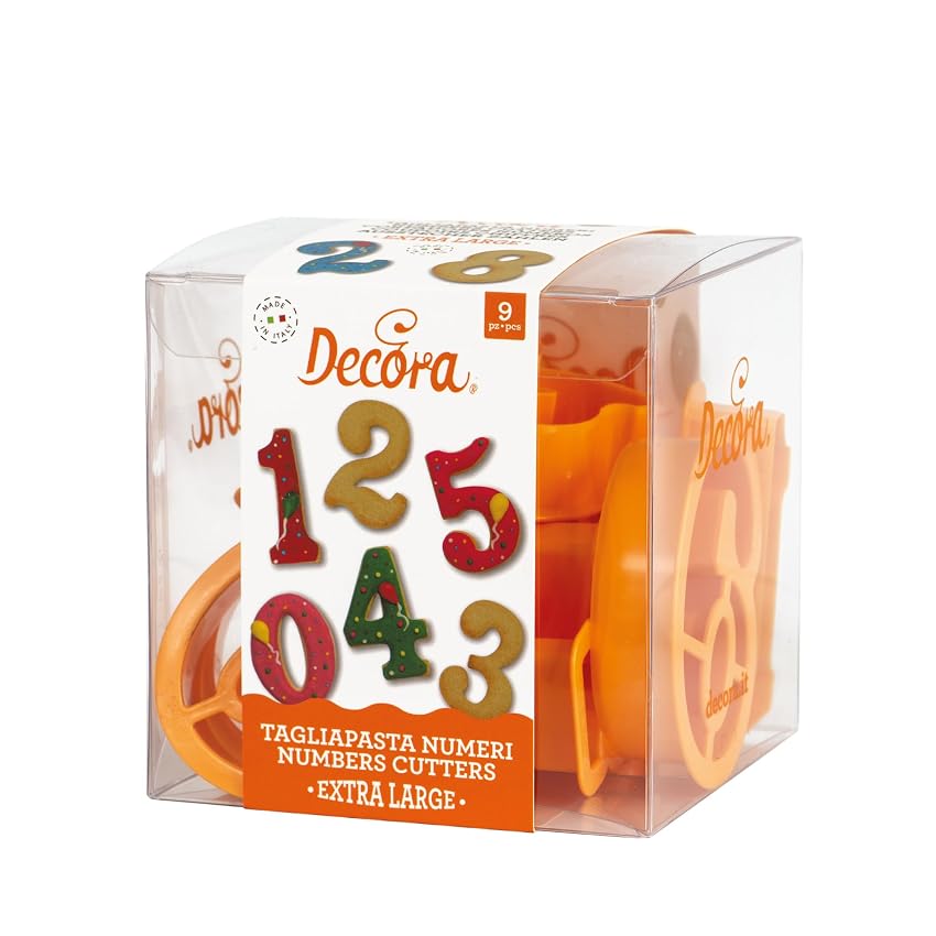 Decora 0255098 Set 9 Tagliapasta Numeri Giganti
