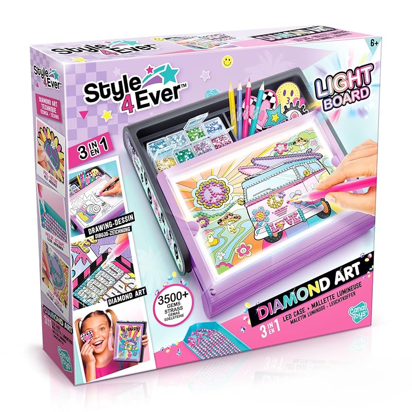 Canal Toys - Style 4 Ever - Diamond Art Light Board - Bambini 6+